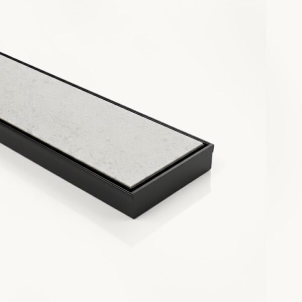 Neston Linear Tile Insert Drain Black 1000mm Kit Neston linear tile insert drain in PVD matte black, 1000mm kit