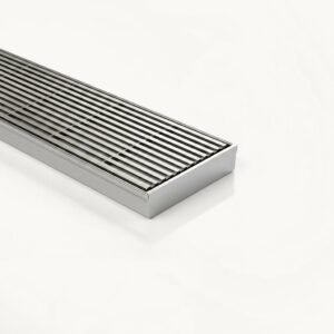 Neston linear wedgewire drain in brushed stainless steel, 2000mm kit