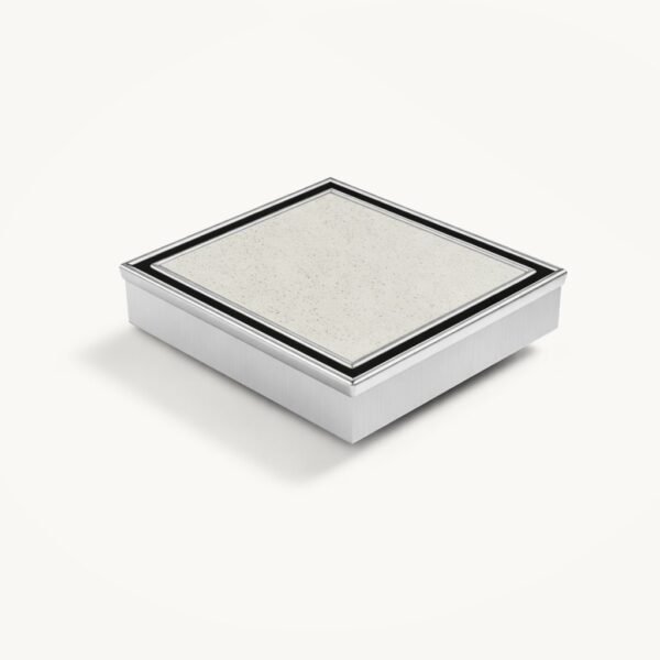 Neston Square Max Tile Insert Grate Stainless Steel Neston Square Max tile insert grate in brushed stainless steel