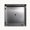 Neston Square Max Tile Insert Grate Stainless Steel Top View Top view of the Neston Square Max tile insert tray in brushed stainless steel