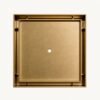 Neston Square Tile Insert Grate Brushed Brass Top View Top view of the Neston square tile insert tray in brushed brass