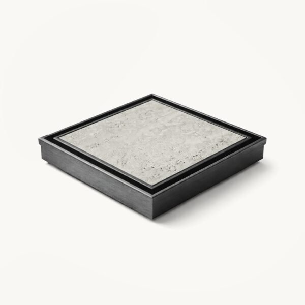 Neston Square Tile Insert Grate Gun Metal Neston square tile insert grate in PVD gun metal