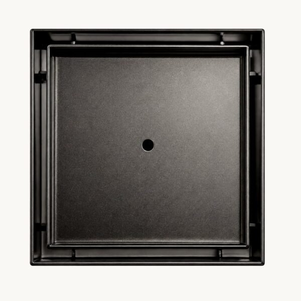 Neston Square Tile Insert Grate Gun Metal Top View Top view of the Neston square tile insert tray in gun metal
