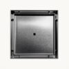 Neston Square Tile Insert Grate Stainless Steel Top View Top view of the Neston square tile insert tray in brushed stainless steel