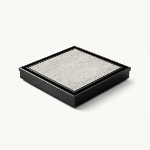 Neston square tile insert waste in PVD matte black