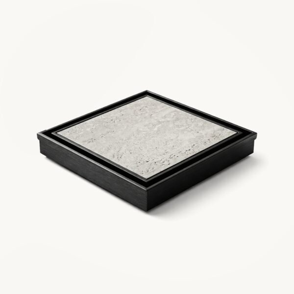 Neston square tile insert waste in PVD matte black