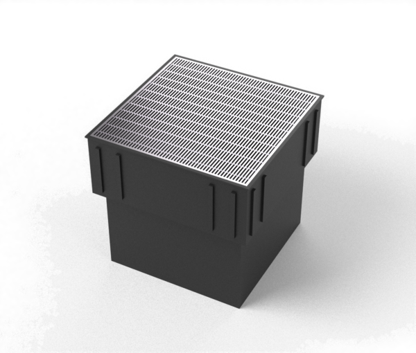Neston 330mm x 330mm stainless steel grate fitted to a RELN 300 pit